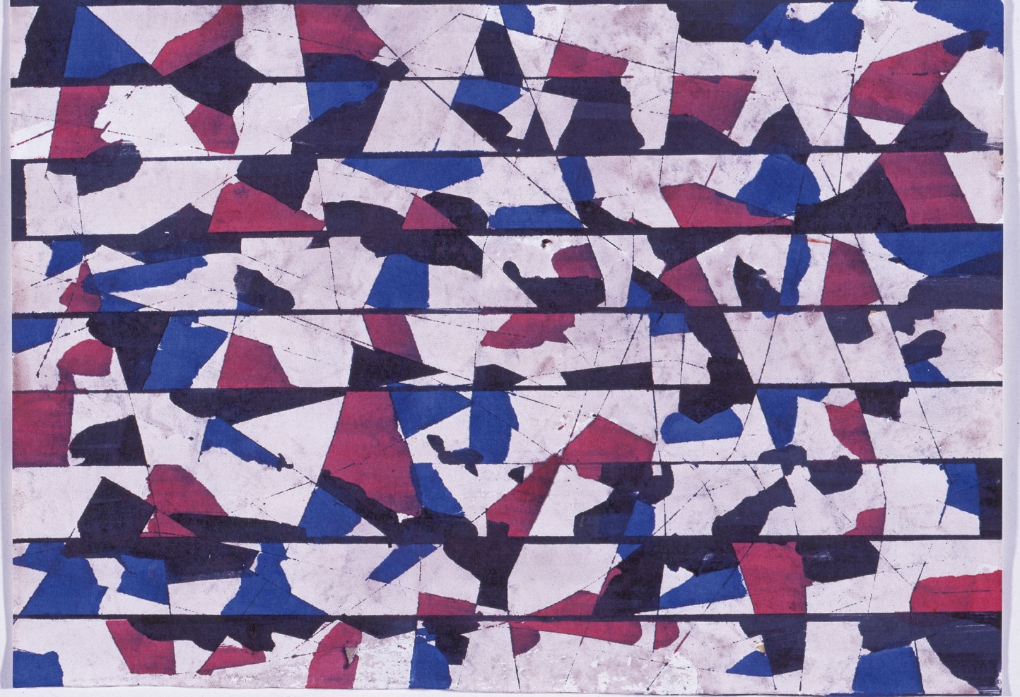 Composition en rouge, blanc, bleu
