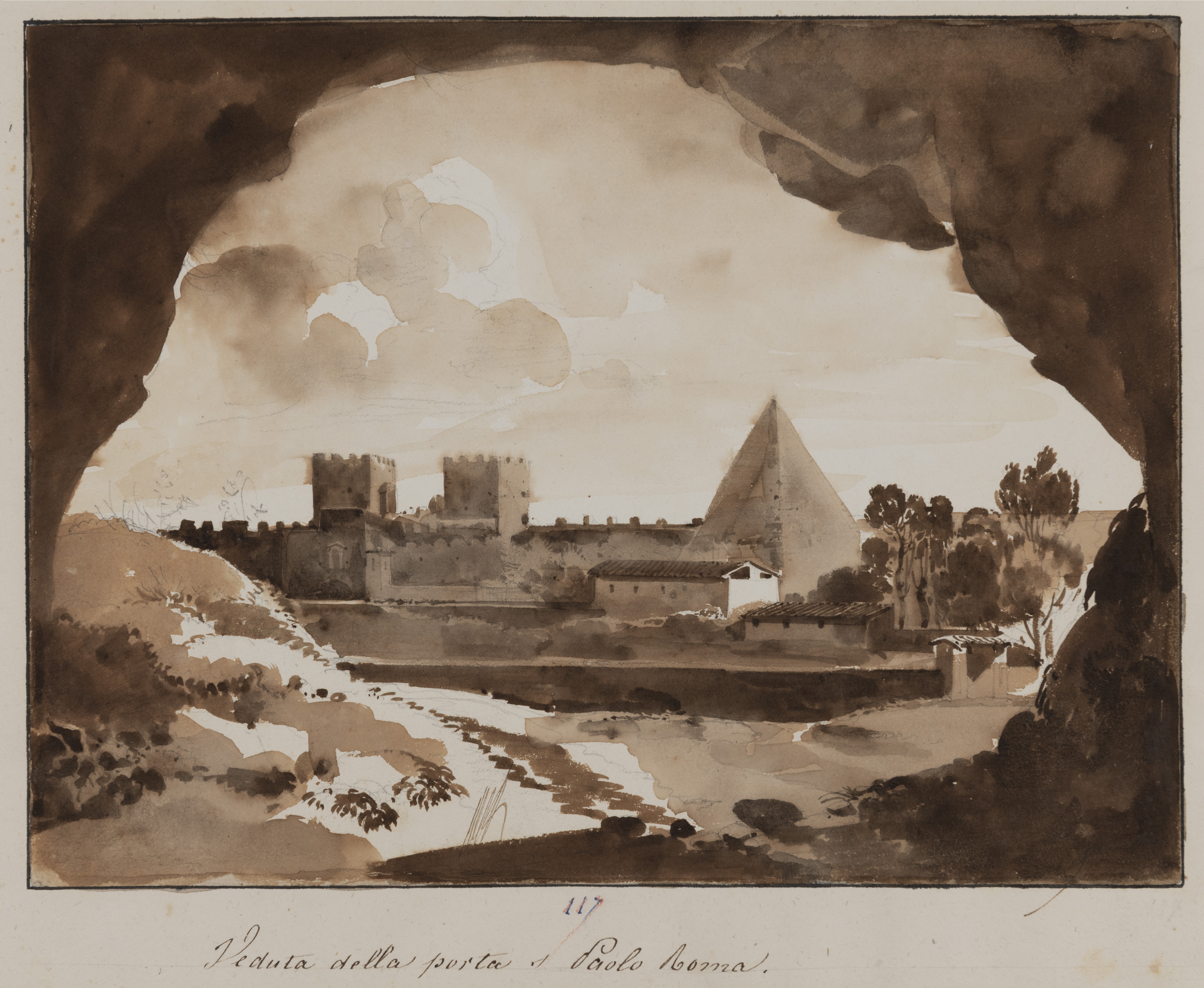 Vue de la porte San Paolo à Rome
